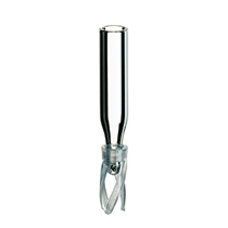 0.1ml Micro-Insert, 29 x 5.7mm, clear glass,  with attached
