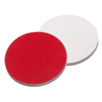 8mm Septa, Silicone white/PTFE red, 45° shore A, 1.3mm
