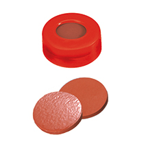 11mm Combination Seal: PE Snap Ring Cap, red, centre hole; N
