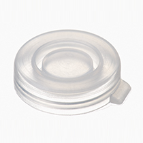 18mm PE Snap Cap, 19.8 x 5.2mm, transparent, closed top